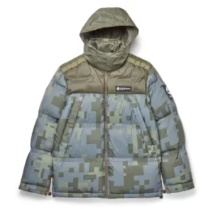 image of Timberland Earthkeepers By Raeburn All Gender Puffer Jacket In Green Camo Green Camo Men, Size M