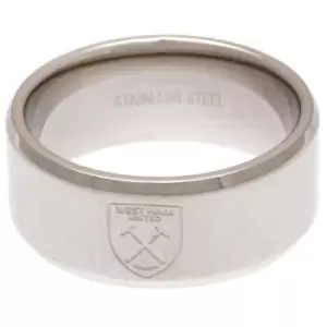 Image of West Ham United FC Band Ring (Large) (Silver)