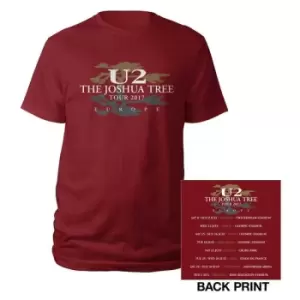 Image of U2 - Joshua Tree 2017 Unisex Large T-Shirt - Red
