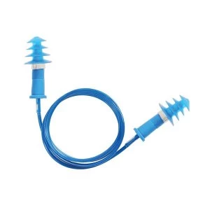 Image of KeepSafe Moulded Detectable Corded Earplugs Blue Pack of 200 Ref 254164