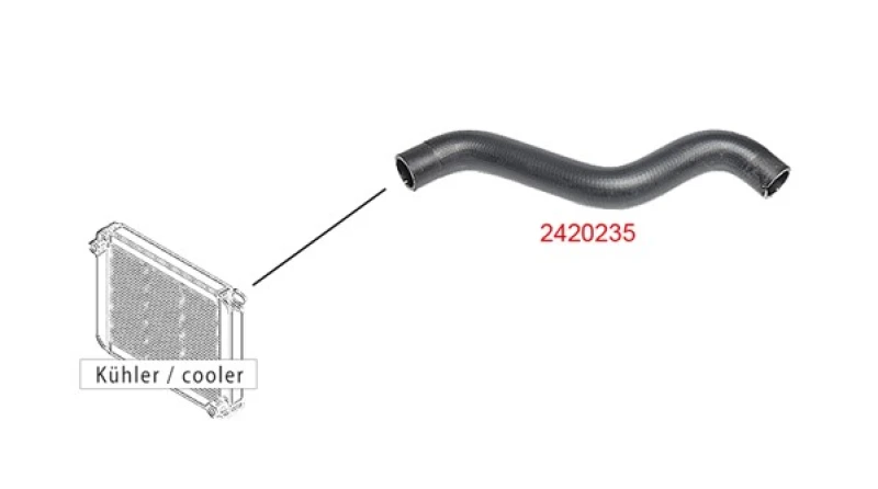 Image of Radiator hose METZGER 2420235