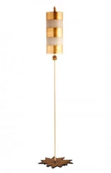 Image of 1 Light Floor Lamp Gold Leaf, E27