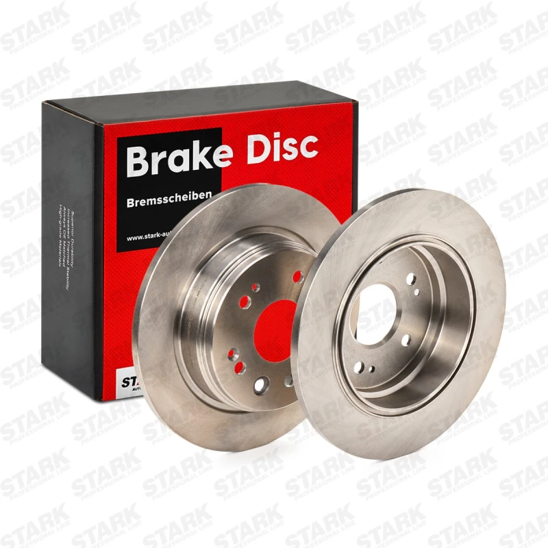Image of STARK SKBD-0022129 Brake disc Rear Axle, solid, Cast Iron, Uncoated, Untreated, without bolts/screws Cast Iron Brake Disc (82)