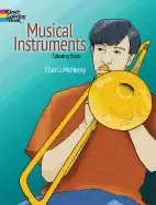 Image of musical instruments coloring book
