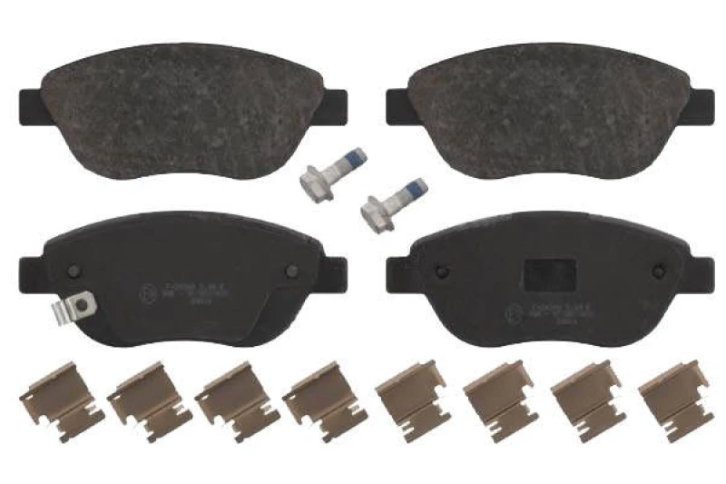 Image of SWAG 40 91 6630 Brake pad set Front Axle, with acoustic wear warning, with fastening material Brake Pad Set,disc brake (402)