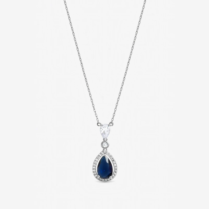 Image of Jon Richard Rhodium Plated Cubic Zirconia Pendant Necklace Pendant Necklaces One Size Silver 73788811000