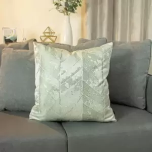 Ashley Wilde - Myall Delicate Leaf Cushion Cover, Celadon/Eau De Nil, 50 x 50 Cm