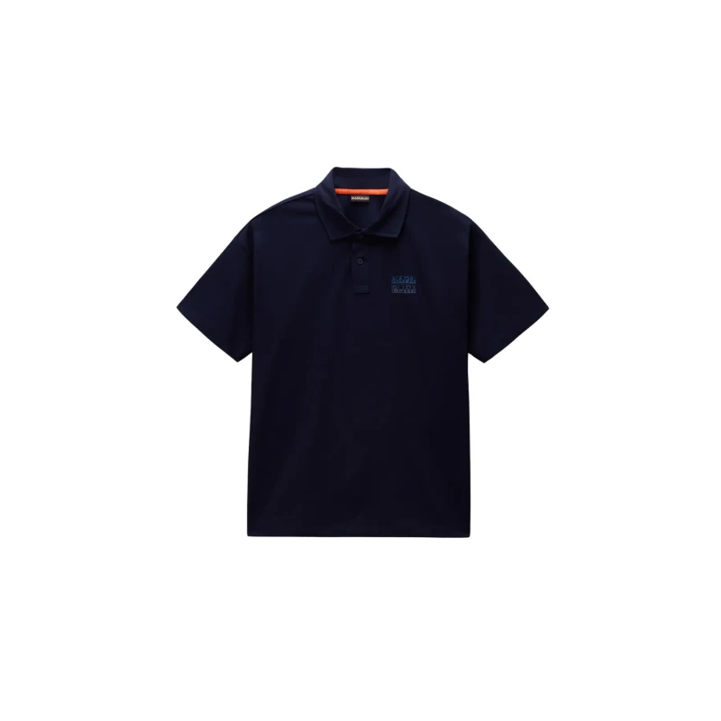 Image of Polo Napapijri E-Elevated Logo Bleu Male XS