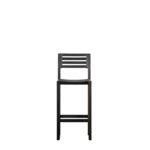 image of Set of 2 Zion Garden Bar Stools Black