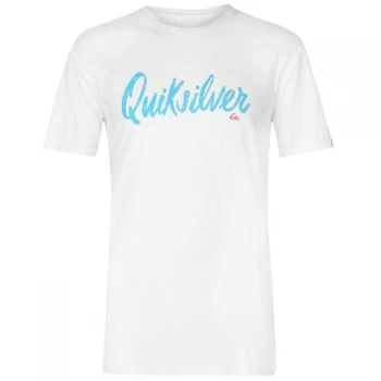 image of Quiksilver Script T Shirt Mens - White