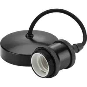 Image of Knightsbridge - 6 E27 Vintage Pendant Set - Matt Black 230V IP20 80W