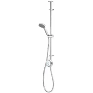 image of Aqualisa Showers - Aqualisa Quartz Classic Gravity Pumped Smart Digital Exposed Shower with Adjustable Head - Chrome