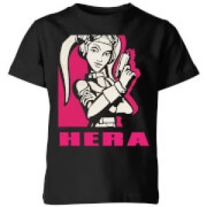 Image of Star Wars Rebels Hera Kids T-Shirt - Black - 11-12 Years