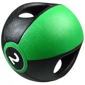 image of Pure2Improve Medicine Ball with Handles 2kg Green - Green