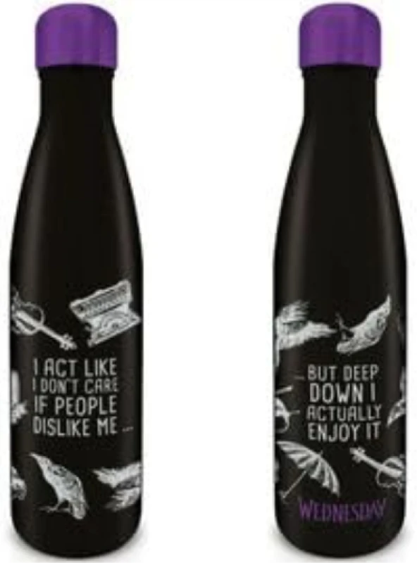 Image of Wednesday (don't Care) Metal Drinks Bottle, Multi MDB27843