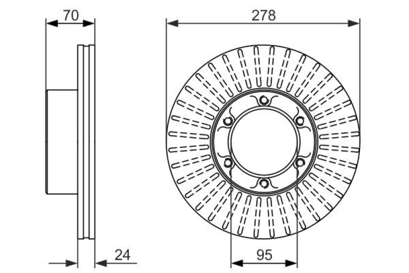 Image of Bosch 0 986 479 488 Brake disc Vented, Oiled, without bolts/screws Brake Disc (82)