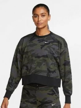 image of Nike Training Get Fit Camo Sweat, Camo, Size 2XL, Women