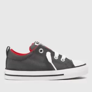 Converse Dark Grey All Star Lo Street Easy Boys Toddler Trainers