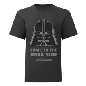 Image of Star Wars Boys Come To The Dark Side Darth Vader T-Shirt (12-13 Years) (Black)