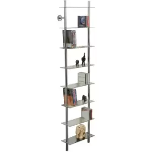 image of Watsons - maxwell - Wall Mounted Glass 240 cd / 160 dvd / Bathroom Storage Shelf - Clear - Chrome