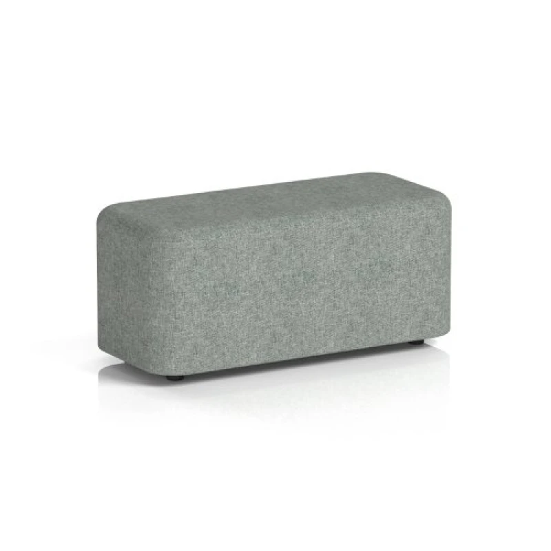 Image of Harlestone Small Rectangular Office Breakout Stool in Rivet Fabric - Prime Body and Top