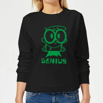 Image of Dexters Lab Green Genius Womens Sweatshirt - Black - L