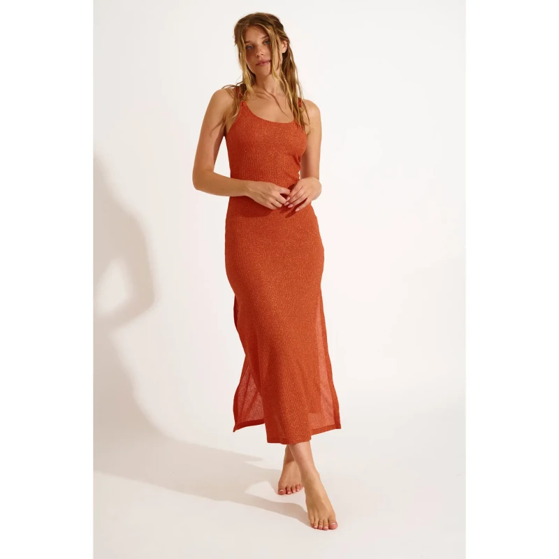 Image of banana moon Womens dress Banana Moon Amiva Goldenrib Orange Female S