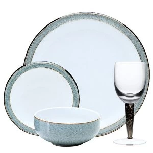 image of Denby Jet Grey 16 Piece Entertaining Set