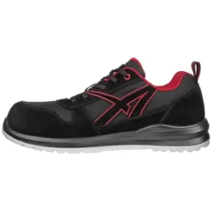 Image of Albatros Mens Clifton Suede Low Safety Trainers (12 UK) (Red/Black) - Red/Black