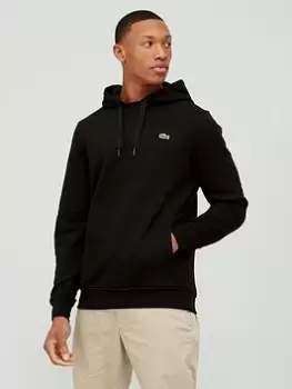 Lacoste Sports Pullover Sport Fleece Hoodie - Black, Size S, Men