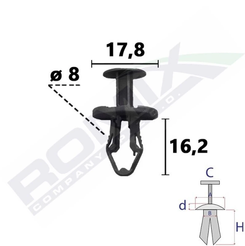Image of ROMIX Trim clip ROMIX C70861