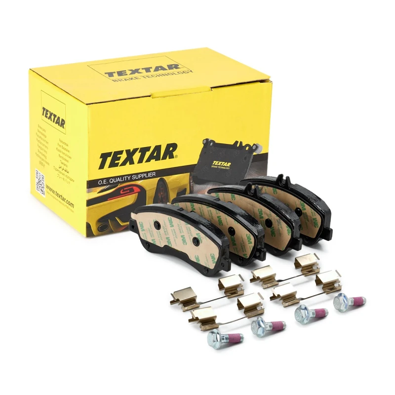 Image of TEXTAR 2486701 Brake pad set prepared for wear warning indicator, with accessories, with brake caliper screws Brake Pad Set,disc brake (402)