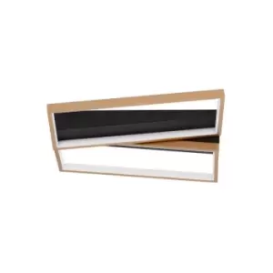 Image of Netlighting Merano Hialeah Ii Integrated LED Semi Flush Light Black, Brass Gold
