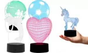 image of 3D LED Hologram Lamp: Dolphin