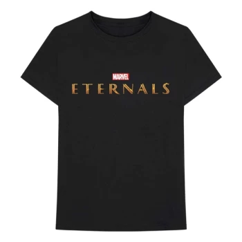 Image of Marvel Comics - Eternals Logo Unisex Large T-Shirt - Black
