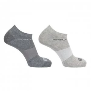 Image of Salomon Festival 2 Pack Socks - Heather/Grey