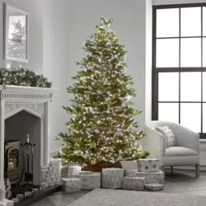 Image of The Winter Workshop - 750 LED Compact Cluster Lights for 6ft Christmas Tree - Indoor & Outdoor Multi Function Timer Megabrights - Warm White / Cool
