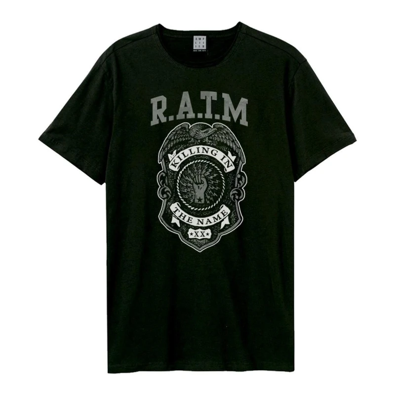 Image of Amplified Amplified Men Killing In The Name Rage Against the Machine T-Shirt in Charcoal Size: 3X-Large Charcoal XXXL Male 5063703714563