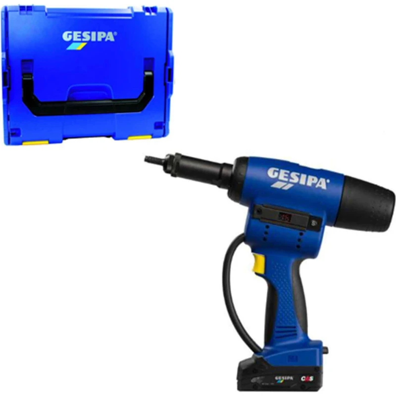 Image of Gesipa Firebird Pro Gold Edition 18v Cordless Brushless Rivet Nut Tool 1 x 2ah Li-ion Charger Case 1679674