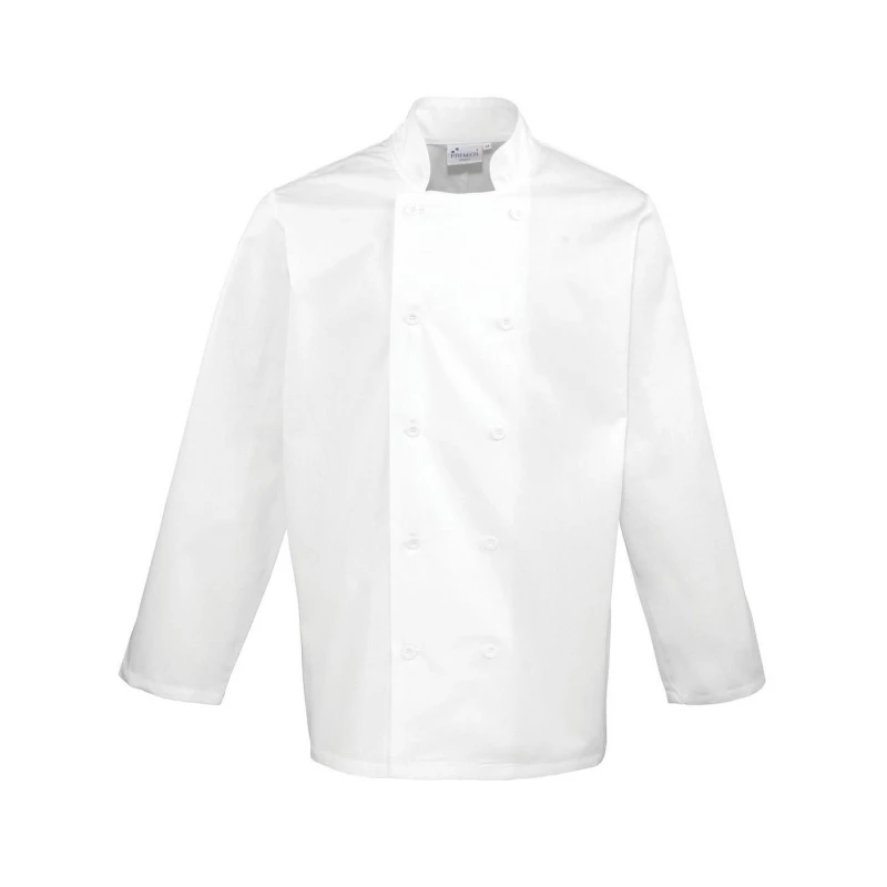 Image of Premier Premier Men Long-Sleeved Chef Jacket in White Size: 5X-Large White 5XL Male 5063693786656