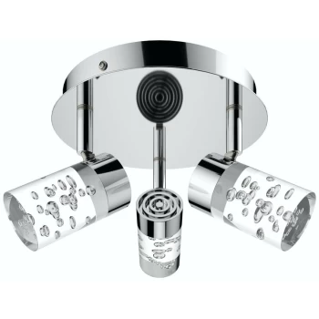 image of Forum Apollo bubble 3 light bathroom spot light - Chrome