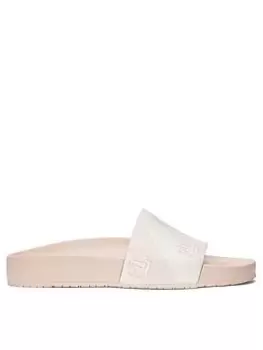 Image of Lauren by Ralph Lauren Audrina Monogram Sandals - Light Pink, Size 7, Women