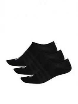 Image of Adidas Light No Show 3 Pack Sock - Black