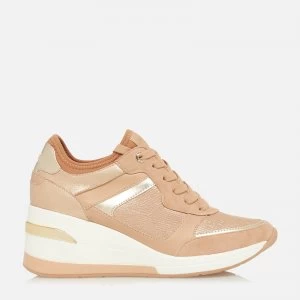 Dune Womens Eilas Running Style Trainers - Camel/Leather - UK 7