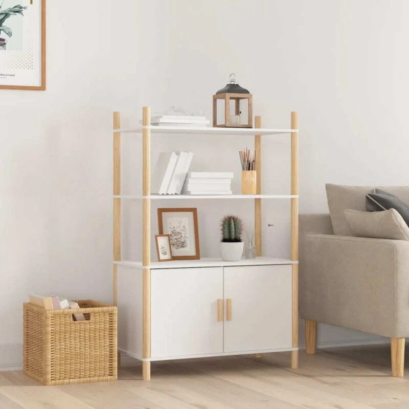 Image of Vidaxl Highboard White 80X40X121cm Engineered Wood, White 345699