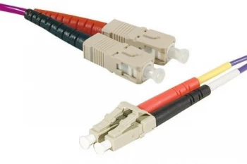 image of Fiber Duplex Patch Cord Om3 50/125 Sc/lc Purple- 2 M