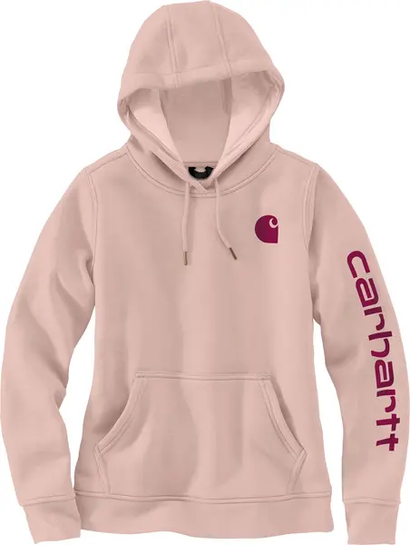 Image of Carhartt Clarksburg Logo Ladies Hoodie, pink, Size XS for Women