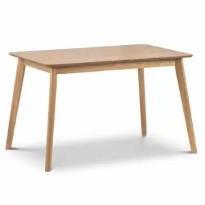Image of Julian Bowen Boden Oak Veneer Rectangular Table With Tapered Legs
