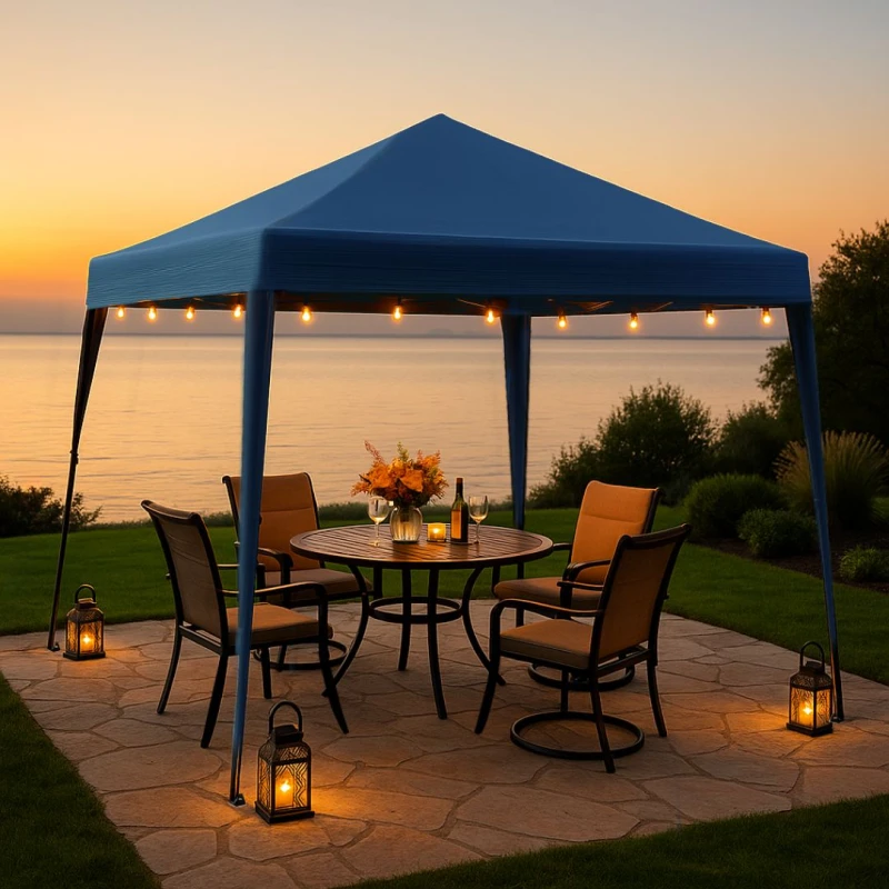 Image of Home Source Pop Up Gazebo 3m x 3m with Carry Bag Blue GAZESY3BL