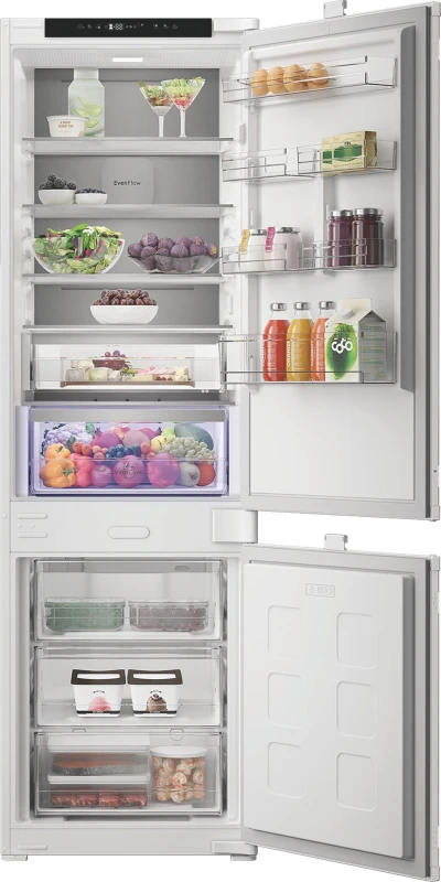 Image of Hotpoint VitalCare HPK2 5292 B4UK WiFi Connected 178cm 70/30 Integrated Frost Free Fridge Freezer with Sliding Door Hinge - White - E Rated